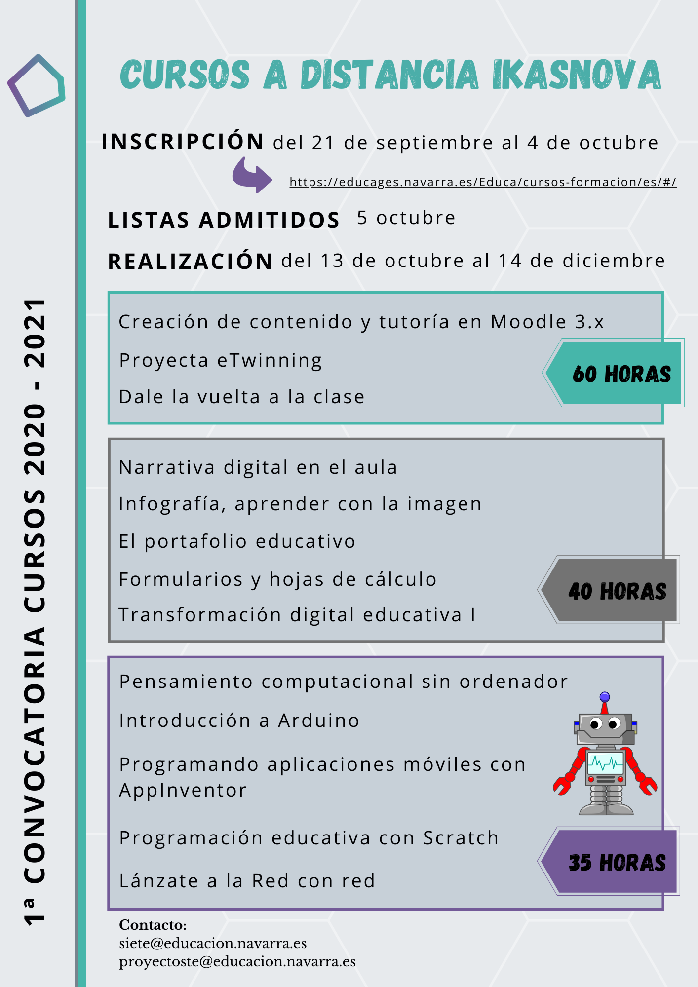 Convocatoria cursos a distancia